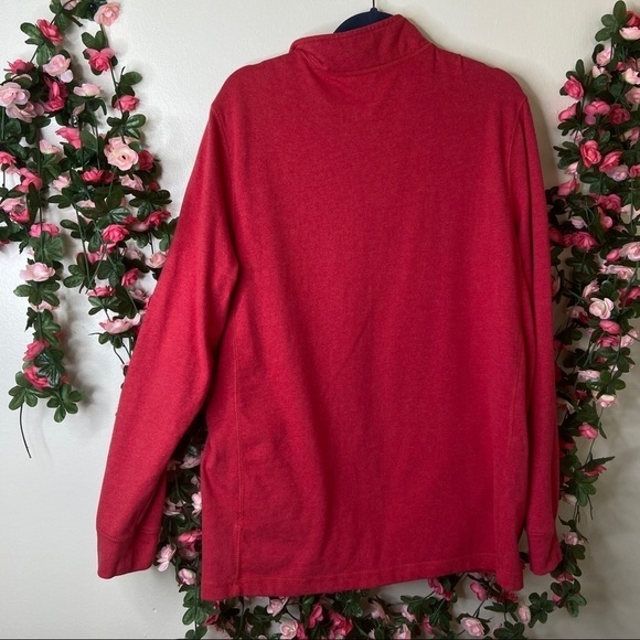 Croft & Barrow Red 1/4 Zip Mens Pullover Sweater L - Picture 4 of 7